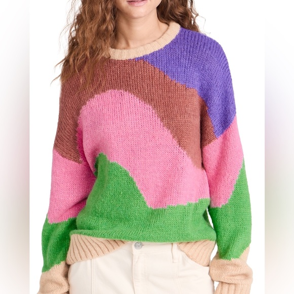 KITRI Darina Colourblock Oversized Knit Sweater - Picture 1 of 8